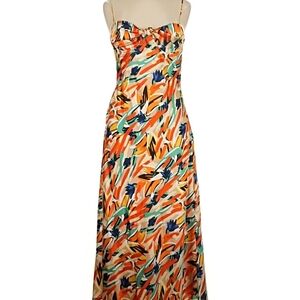 Astr The Label Abstract Print Midi Dress SzM
